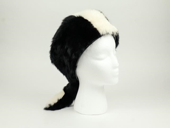 Trading Post Rabbit Fur Skunk Style Hat rabbit hats, rabbit fur hats, fake skunk fur hats, reproduction skunk fur hats, replica skunk fur hats, faux fur skunk hats