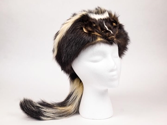 Real Skunk Fur with Face Hat skunk hats, skunk fur hats