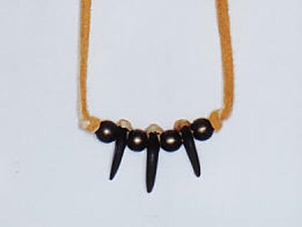 Real Iroquois Coyote Claw Necklace: 3-Claw 