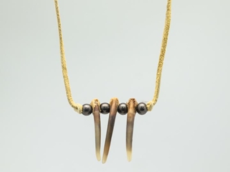 Real Iroquois Badger Claw Necklace: 3-Claw 
