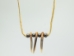 Real Iroquois Badger Claw Necklace: 3-Claw - 368-703 (Y2IC10)