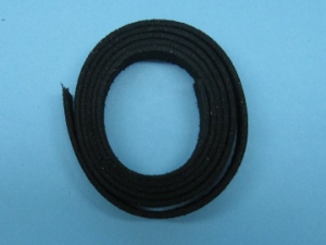 Suede Strip: 1/2"x36": Black 