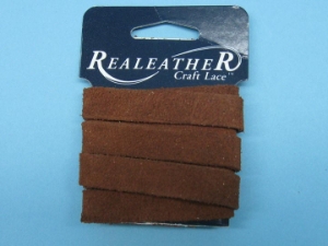 Suede Strip: 1/2"x36": Medium Brown 