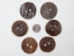 Palm-Cut 2-Hole Moose Antler Button: 2.0" - 38-P2-2.0 (Y2HC10)
