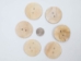 Palm-Cut 2-Hole Moose Antler Button: 2.0" - 38-P2-2.0 (Y2HC10)