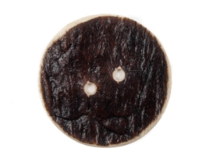 Palm-Cut 2-Hole Moose Antler Button: 2.0" 
