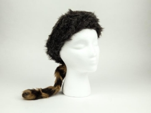 Unlined All-Imitation Davy Crockett Hat imitation davy crockett hats, fake davy crockett hats, reproduction davy crocket hats, fake raccoon fur hats, faux fur hats 