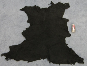Deerskin Leather: #1/#2: Black (sq ft) 