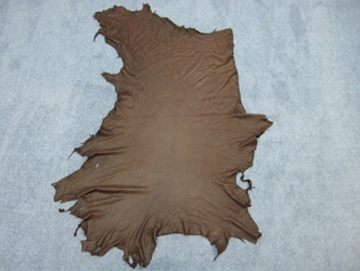 Deerskin Leather: #1/#2: Dark Brown (sq ft) 