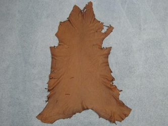 Deerskin Leather: #1/#2: Medium Brown (sq ft) 