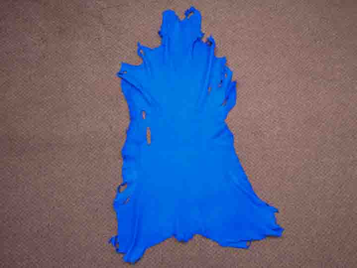 Deerskin Leather: #1/#2: Royal Blue (sq ft) 