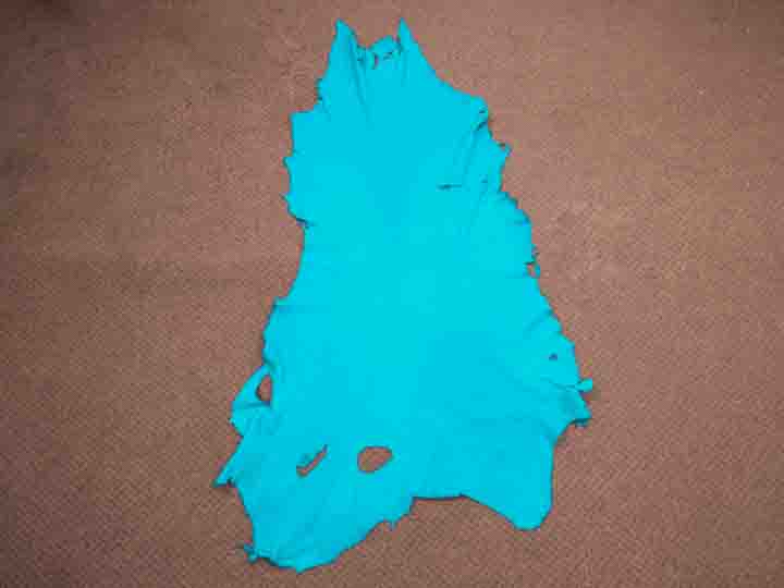 Deerskin Leather: #1/#2: Turquoise (sq ft) 