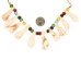 Real Water Buffalo Tooth Necklace: 10-Tooth - 404-610 (Y2KC11)