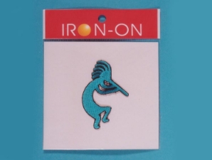 Turquoise Kokopelli Badge 