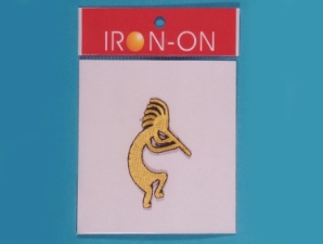 Yellow Kokopelli Badge 