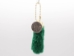 Synthetic Dyed Rabbit Foot Keychain: Green - 42-00GR (Y3LRC-B3)