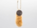 Synthetic Dyed Rabbit Foot Keychain: Yellow Orange - 42-00YO (Y3LRC-B3)