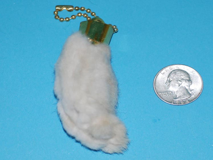 Rabbit Foot Keychain: Natural Color 