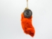 Dyed Rabbit Foot Keychain: Orange - 42-02OR (Y1IRB)
