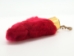 Dyed Rabbit Foot Keychain: Red - 42-02RD (Y1IRE)