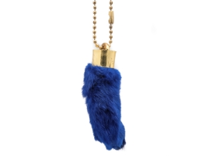 Dyed Rabbit Foot Keychain: Sky Blue 