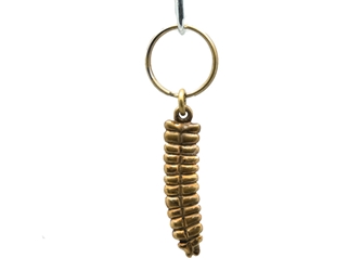 Brass Rattlesnake Rattle Keychains 