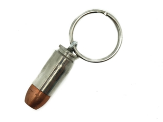 Bullet Keychain: 40 Cal S&W Nickel 
