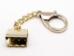 Gold Lobster Clasp Keychain: Large - 464-6 (Y3L)