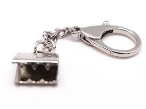 Silver Lobster Clasp Keychain: Large keychains