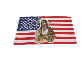 U.S. Flag with Indian 