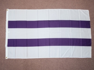 Two Row Wampum Flag: 36 x 60" 