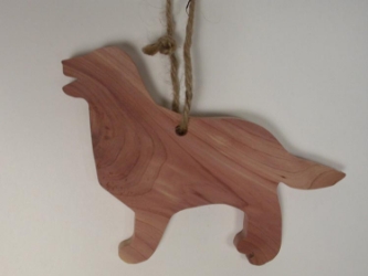 Cedar Silhouette: Retriever Dog 