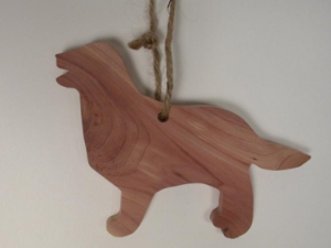 Cedar Silhouette: Retriever Dog 