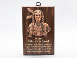 Wisdom Plaque: Think Before You Speak 
