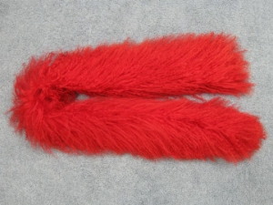 Dyed Tibet Lamb Fling: Red 