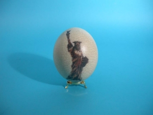 Decoupage Egg: USA Eagle / Statue of Liberty 