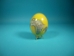 Decoupage Egg: Yellow with Animals - 559-DEC-13 (9U1)