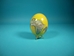 Decoupage Egg: Yellow with Animals - 559-DEC-13 (9U1)