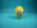 Decoupage Egg: Yellow with Animals - 559-DEC-13 (9U1)