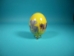 Decoupage Egg: Yellow with Animals - 559-DEC-13 (9U1)