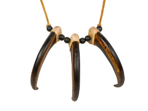 Realistic Grizzly Bear Claw Necklace: 3-Claw 