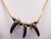 Real Black Bear 3-Claw Necklace - 560-RBC03 (C4A)