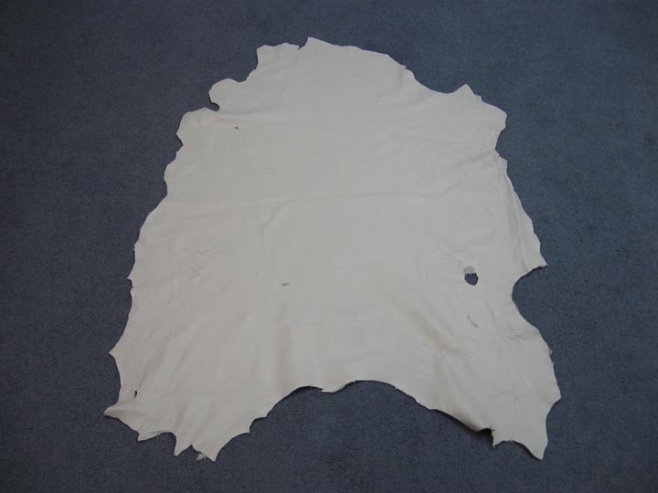 3 - 4 oz Craft Grade Sheep Leather: White (sq ft) 