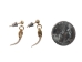 Real Rattlesnake Fang Earrings: Gold-Tone (Pair) - 598-J20-P (Y2HC06)