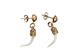 Real Rattlesnake Fang Earrings: Gold-Tone (Pair) - 598-J20-P (Y2H)