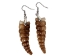 Real Rattlesnake Rattle Earrings: Small: Silver - 598-J40 (Y2JC05)