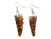 Real Rattlesnake Rattle Earrings: Small: Silver - 598-J40 (Y2JC05)