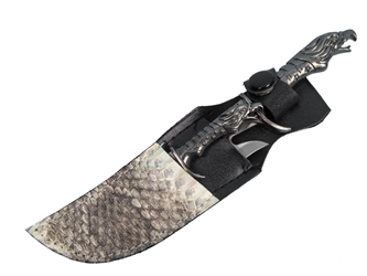 Mini Twin Falcon Knives with Rattlesnake Sheath 