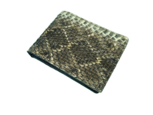 Real Rattlesnake Skin Wallet: Bifold 