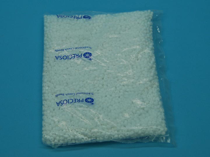 4/0 Czech Glass Beads Opaque White (500 g bag) glass beads